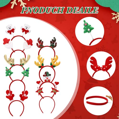 Giegxin 64 Pcs Christmas Headbands Set – 36 Designs Holiday Party Hair Accessories