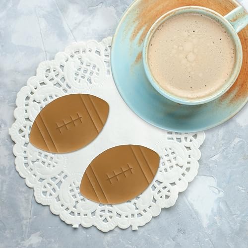 Moose Goods 3.5 Inch American Football Cookie Cutter with Stamp - Football Shape Bakeware