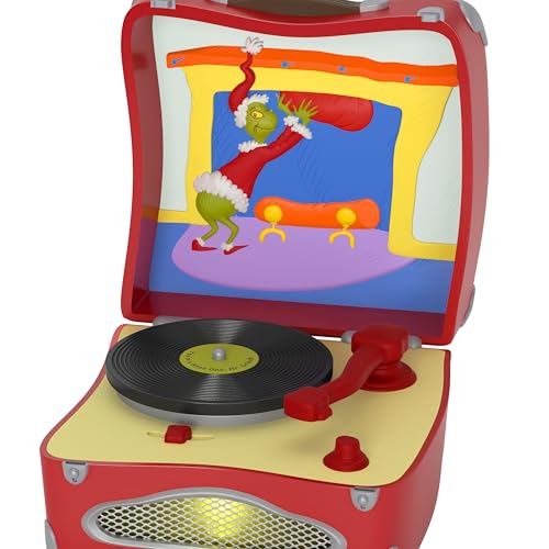 Hallmark Keepsake Dr. Seuss Grinch Record Player Christmas Ornament - You're a Mean One