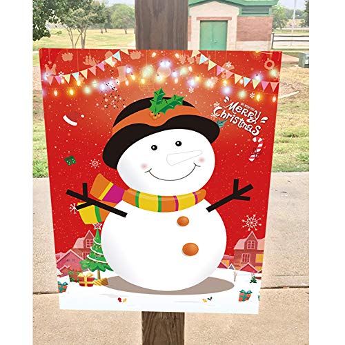 Snowman Nose Tag Game Set for Christmas Party - 80 Stickers & Accessories - Variation of Snowman