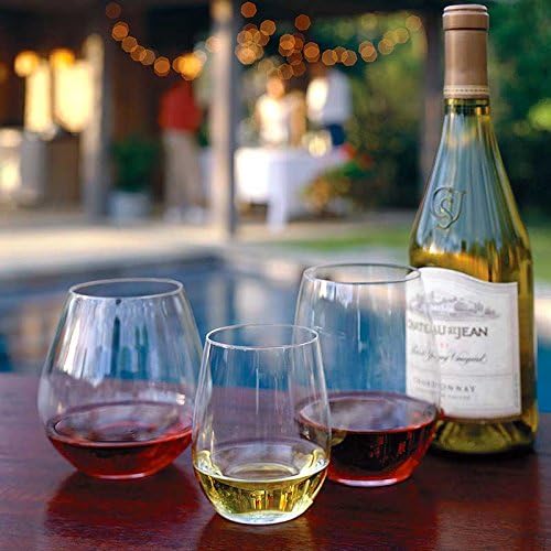 Stemless Wine Tumbler Set for Cabernet and Merlot, 21 oz - Set of 4