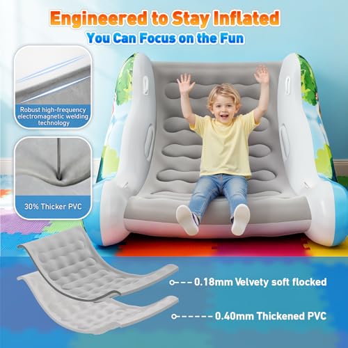 Inflatable Sensory Rocking Chair for Kids with Rechargeable Air Pump