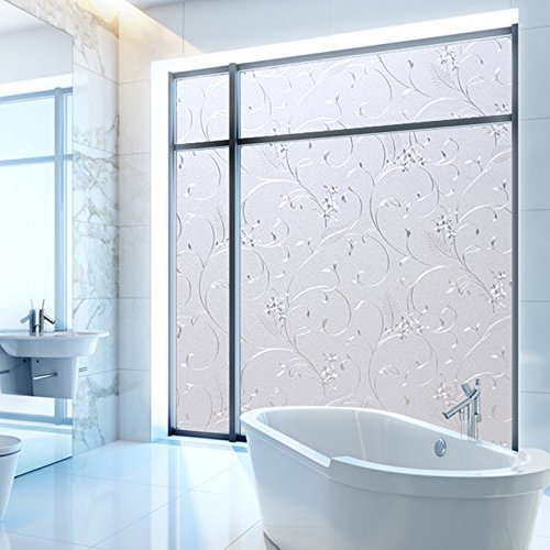 Window Privacy Film - Decorative Static Cling, 17.7"x78.7", UV Protection & Heat Control