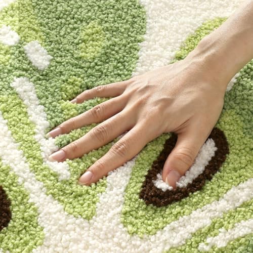 Lemon Fruit Half Round Bathroom Mat - Non-Slip Absorbent Floor Rug 45x80cm