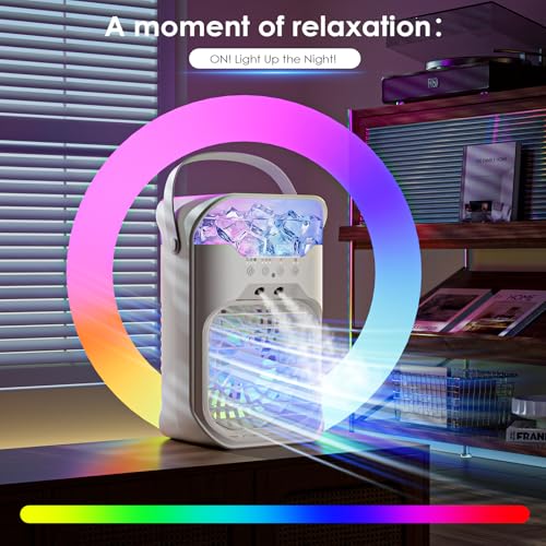 Portable Air Cooler 4-in-1 Personal AC with 1600ml Tank and Remote Control