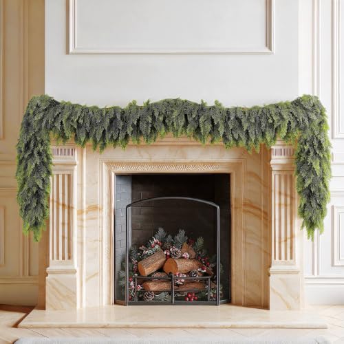 Gradient 2-Pack 6FT Artificial Cedar Pine Garland for Holiday Decor