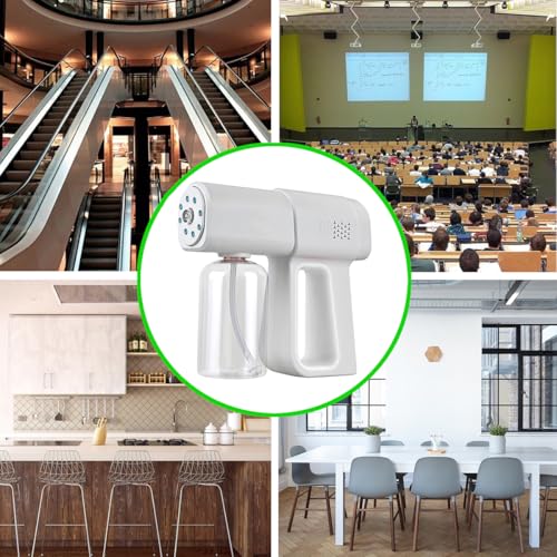 Portable Nano Mist Spray Gun, Cordless Rechargeable Atomizer with LED Light