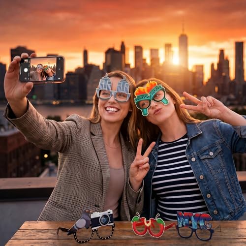 36 Pcs New York City Theme Party Paper Eyeglasses Photo Booth Props
