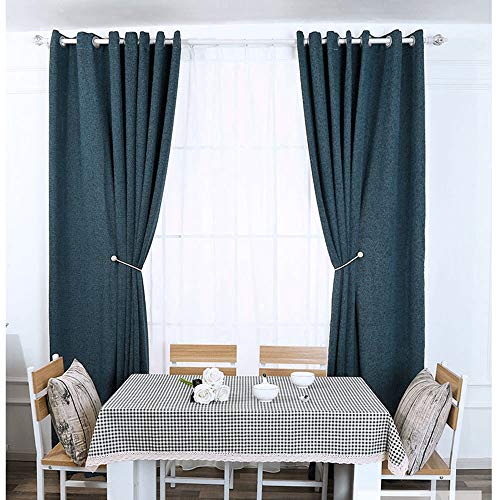 6 Pack Magnetic Curtain Tiebacks - Decorative Window Holdbacks (Grey)
