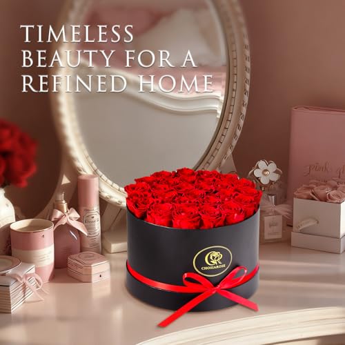 27 Preserved Roses in a Box - Long-Lasting Everlasting Flower Gift