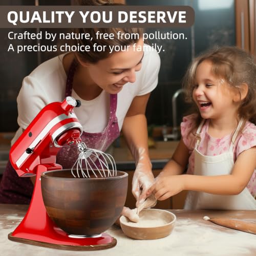 Wood Mixer Slider Tray for 4.5-5 Qt Stand Mixers - Durable Countertop Mat