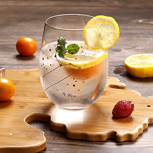 Leo Zodiac Wine Glass - Stemless Crystal Gift for Leo (July 23-Aug 22) Women