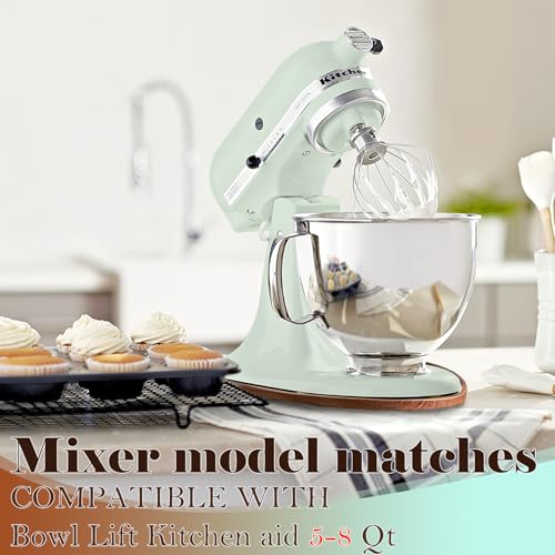 Acacia Wood Sliding Tray for Stand Mixers - 5-8 Quart Mixer Mat