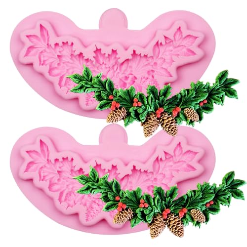 Christmas Pinecone Silicone Molds, 2-Piece Fondant & Chocolate Mold Set