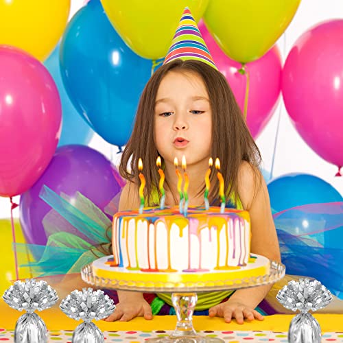 Dansib 36 Pcs Silver Metallic Balloon Weights Set – Heavy Cement Anchor Holders for Table Centerpieces