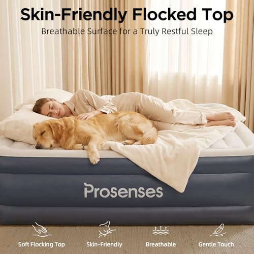 Queen Air Mattress with Built-in Pump - 18-Inch Elevated Inflatable Guest Bed