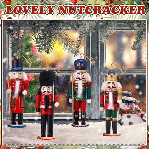 Liliful Christmas Nutcracker Ornament 18 Wooden Hanging Tree Decor,