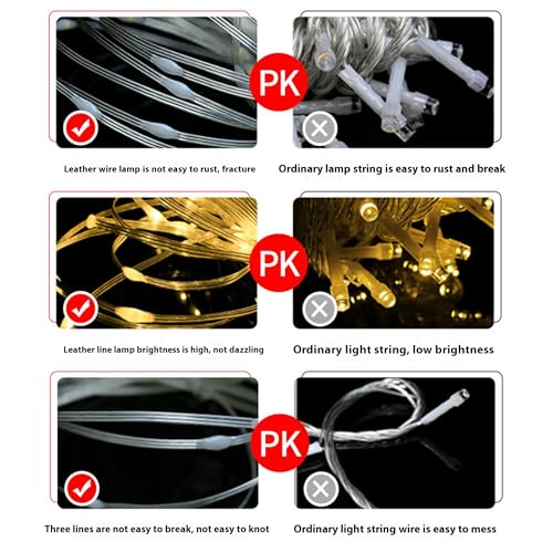 Clearhill Fairy Lights 10M 100LED USB String Lights Cool White with Remote & 8 Modes (IP65) – Indoor/Outdoor