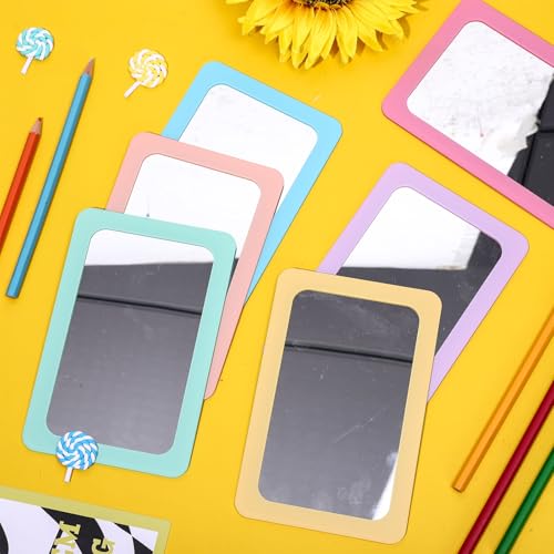 18 Pcs Small Pastel Mirrors for Kids, 4 x 6 Inch Unbreakable Acrylic Mirror