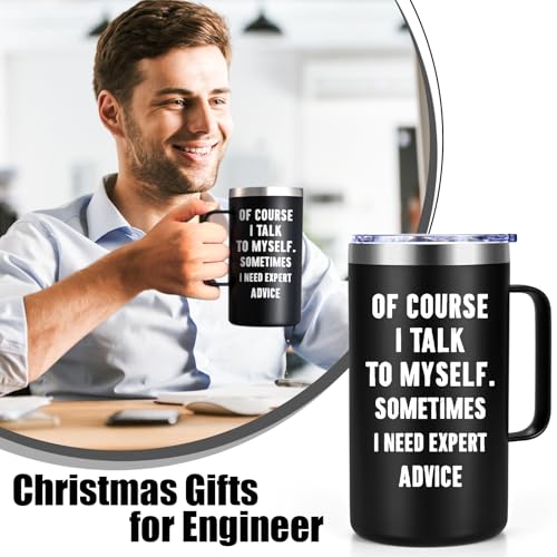 Qtencas White Elephant Mug for Adults 20oz - Black - Funny Sarcastic Office Gift