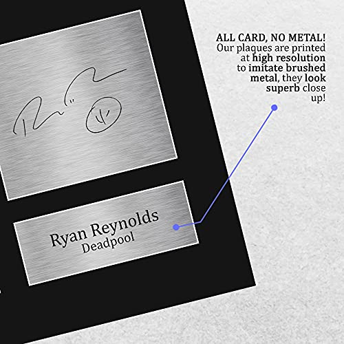 Ryan Reynolds Deadpool Autograph Print Display - US Letter Size