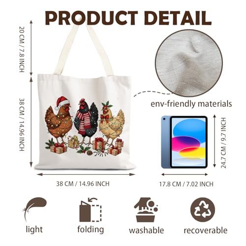 LZYRF Christmas Chicken Reusable Holiday Gift Bags Party Favors