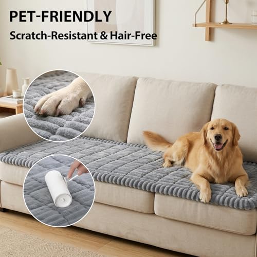 Waterproof Flannel Dog Couch Cover - Non-Slip Sofa Protector (27.6" x 59")