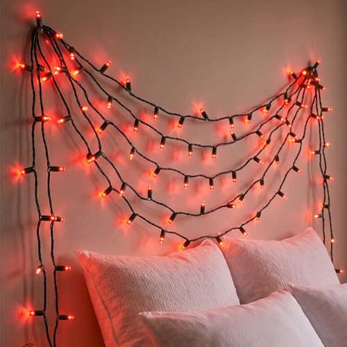 JUSTPRO Red Christmas LED String Lights 21.6FT Indoor Outdoor Decor
