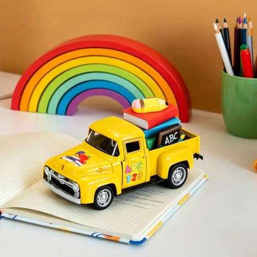 5-Inch Coastal Beach Theme Mini Truck Decor with Seashell Accessories