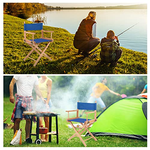 Director Chair Replacement Canvas Seat and Back Cover Kit with Wood Sticks