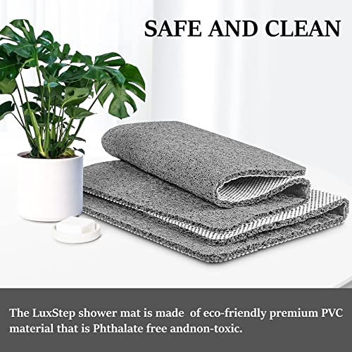Non-Slip PVC Loofah Shower Mat - 24x16 Inch Quick-Dry Bathtub Mat