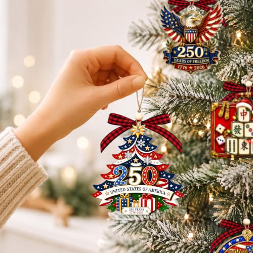 Holoring 250th Anniversary USA Patriot Christmas Ornament Tree 2026