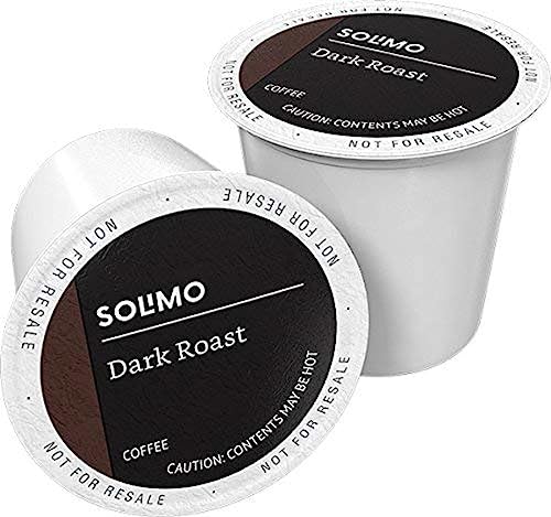 Solimo Dark Roast Coffee Pods 100 Count, 100% Arabica K-Cups