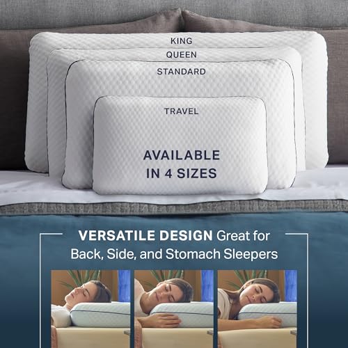 WEEKENDER Cooling Gel Memory Foam Pillow - Standard Size, Medium Firm
