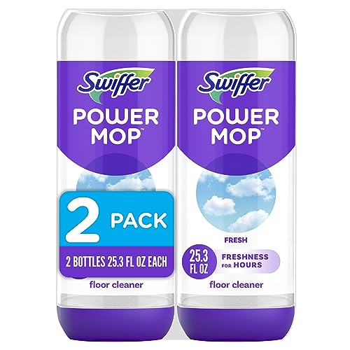 Swiffer PowerMop Floor Cleaner Solution Refill, Fresh Scent, 25.3 Fl Oz, 2 Count