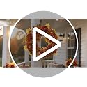24-Inch Fall Wreath for Front Door with Autumn Flowers and Storage Bag