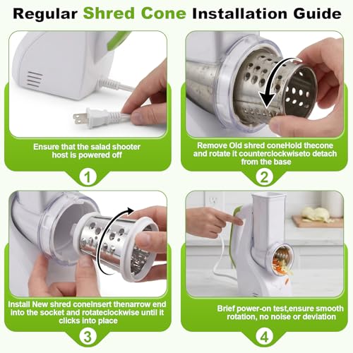 Shred Cone Replacement Blade for Salad Shooter with Cleaning Brush