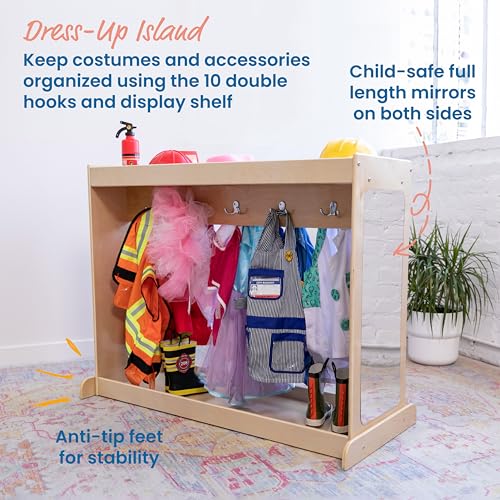 Kids Dress-Up Island Wardrobe with Mirrors and Storage
