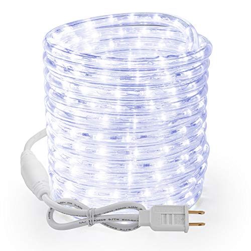 18ft LED Rope Lights, Connectable Cool White Waterproof Tube Light