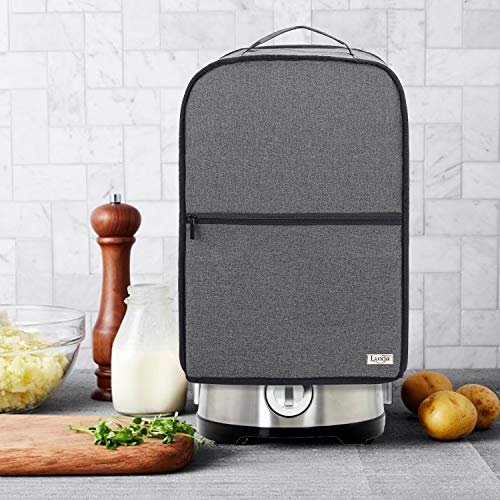 Food Processor Dust Cover - Water-Resistant Nylon with Storage Pockets