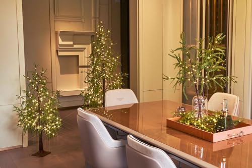 4ft Lighted Norfolk Pine Tree with 180 LED Fairy Lights - Indoor Outdoor Holiday Decor (BAOLITVINE)