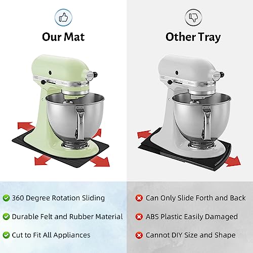 Kitchen Appliance Sliding Tray, 14x10 Inch Heat-Resistant Countertop Slider