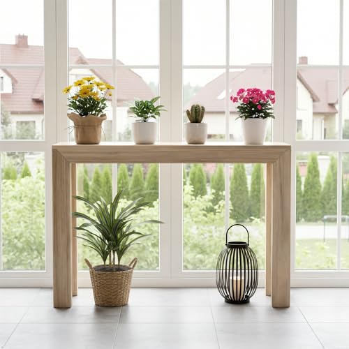 Solid Wood Console Table, 46-Inch Modern Entryway Sofa Table