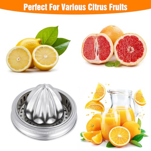 4-Pack Stainless Steel Mason Jar Juicer Lids for Wide Mouth Jars