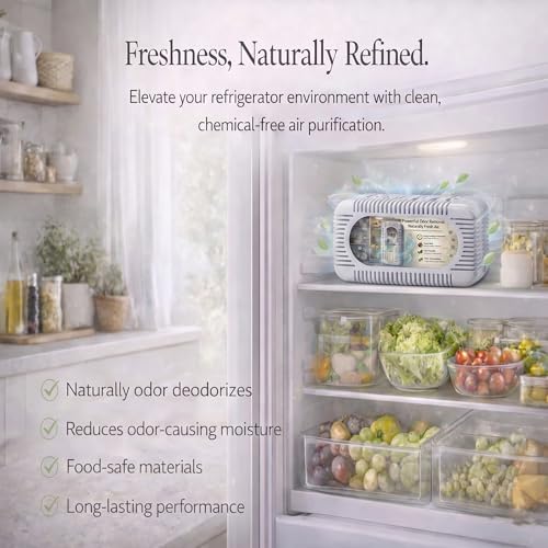 Activated Charcoal Refrigerator Deodorizer & Odor Absorber 2 Pack