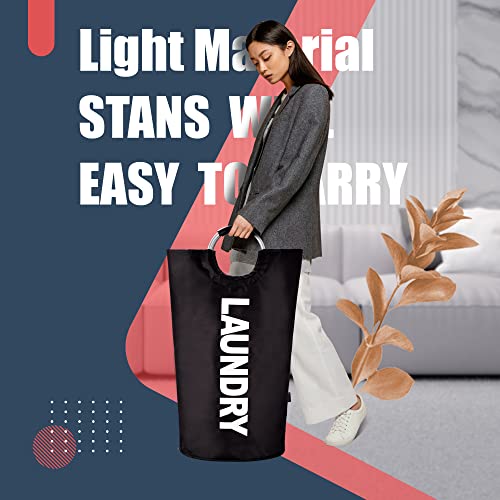 Caroeas Tall 90L Laundry Basket, Freestanding Waterproof Oxford Hamper