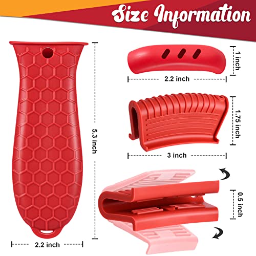 10-Piece Silicone Hot Handle Holder Set for Cast Iron Skillets and Pans