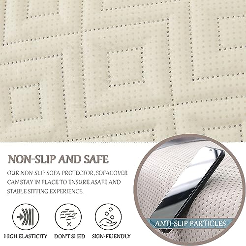 Quilted Polyester Recliner Armrest Cover Set with Pockets