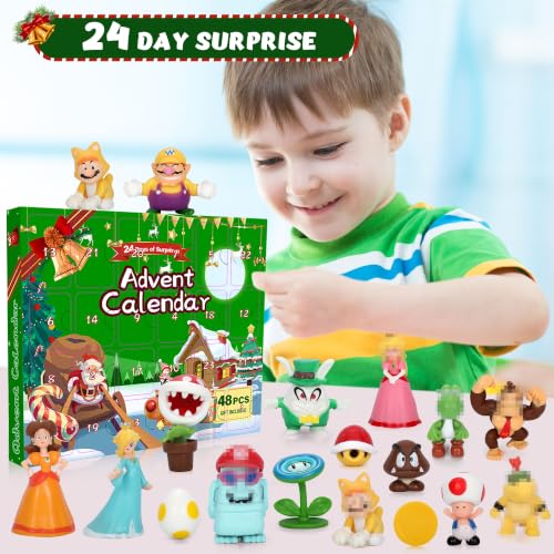 Christmas Advent Calendar 2026 48Pcs Action Figures Toys Countdown Set for Kids & Collectors