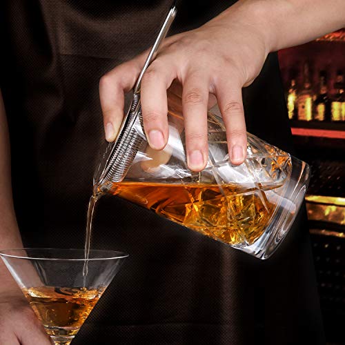 Hiware 24 Oz Cocktail Mixing Glass - Thick Bottom, Seamless Lead-Free Crystal